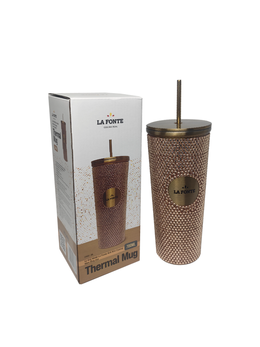 Ly Giữ Nhiệt Diamond La Fonte Kèm Ống Hút-700 ml-000543-GOL