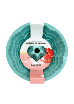 Khuôn bánh trái tim silicone La Fonte 25x18x8.5cm - 011969