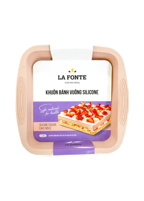 Khuôn bánh vuông silicone La Fonte 24x24x3.5cm - 012003