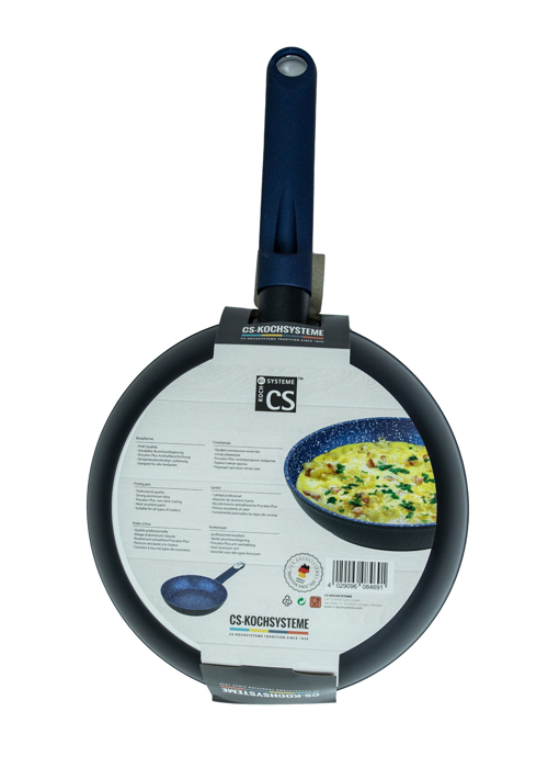 Chảo nhôm CS 24 x 4.7cm phủ chống dính đá hoa cương màu xanh - 084691