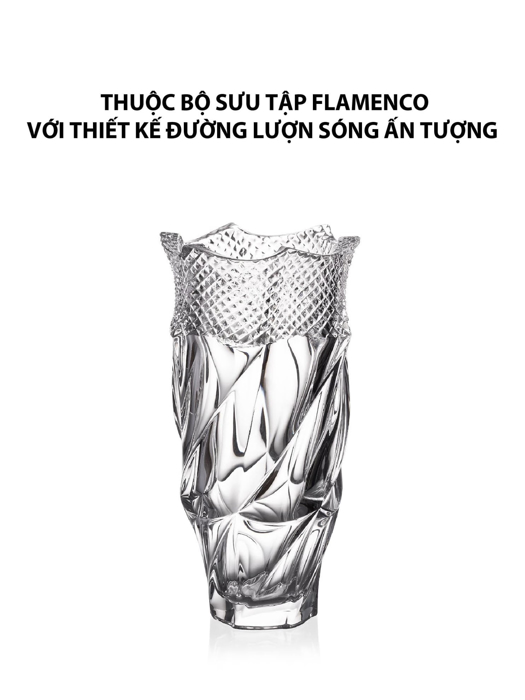 Bình hoa pha lê Flamenco Pyramid Bohemia 300mm