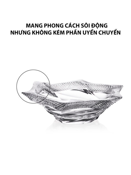 Khay pha lê Flamenco Pyramid Bohemia 330mm - 717414