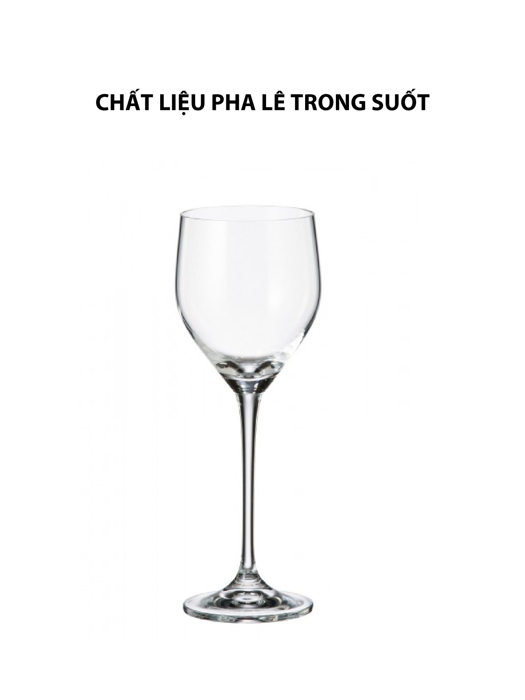 Bộ 6 Ly vang trắng pha lê Sitta Bohemia 245ml - 91L.1SF60.245-B
