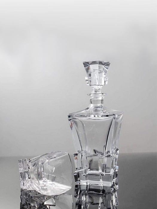 Bình rượu pha lê chì Crack Bohemia