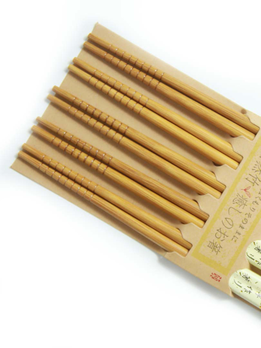 Đũa tre Nhật Bản vỉ 5 đôi Kokusai 22.5cm NDCK-06