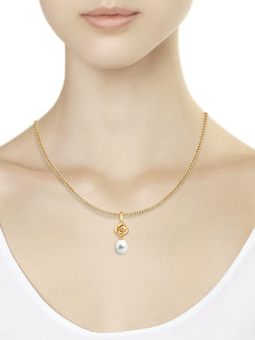 Mặt dây chuyền vàng 585, có đính kim cương kp-57 - 8030019No1810