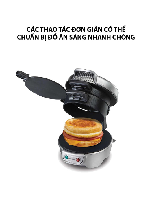 Máy làm đồ ăn sáng Sandwich Hamilton Beach 25475-SAU