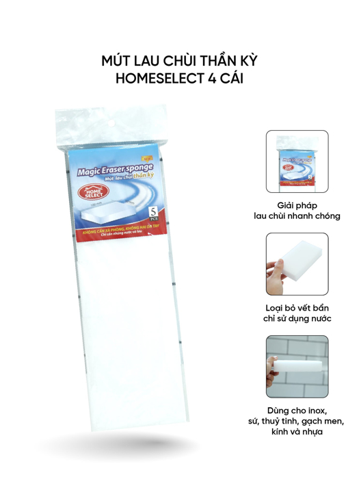 Mút lau chùi thần kỳ 4 cái  HOMESELECT 8932616
