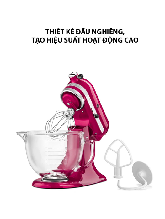 Máy trộn KitchenAid 220V-Màu cánh sen - 5KSM150PSERI