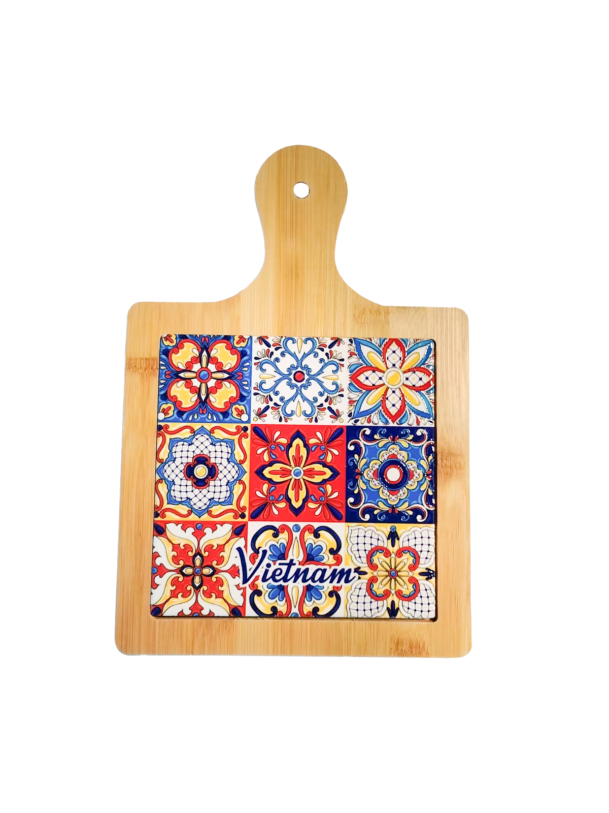 Thớt Tre Ceramic La Fonte Hoa Văn Sắc Việt 18.5cm x 28.5cm - THOT00000369