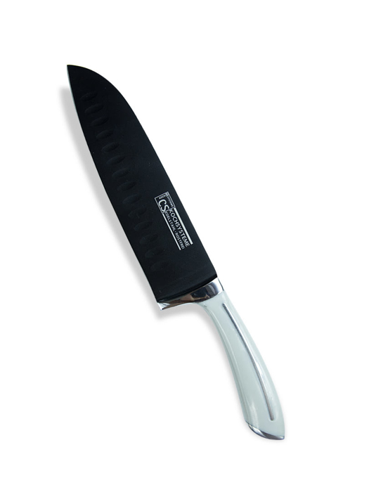 DAO THÉP KHÔNG GỈ TRÁNG LỚP TITAN (Santoku knife) - 070571