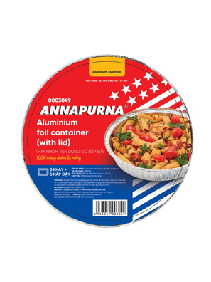 Khay nhôm tiện dụng có nắp đậy  Annapurna LR183-183-47   0003049