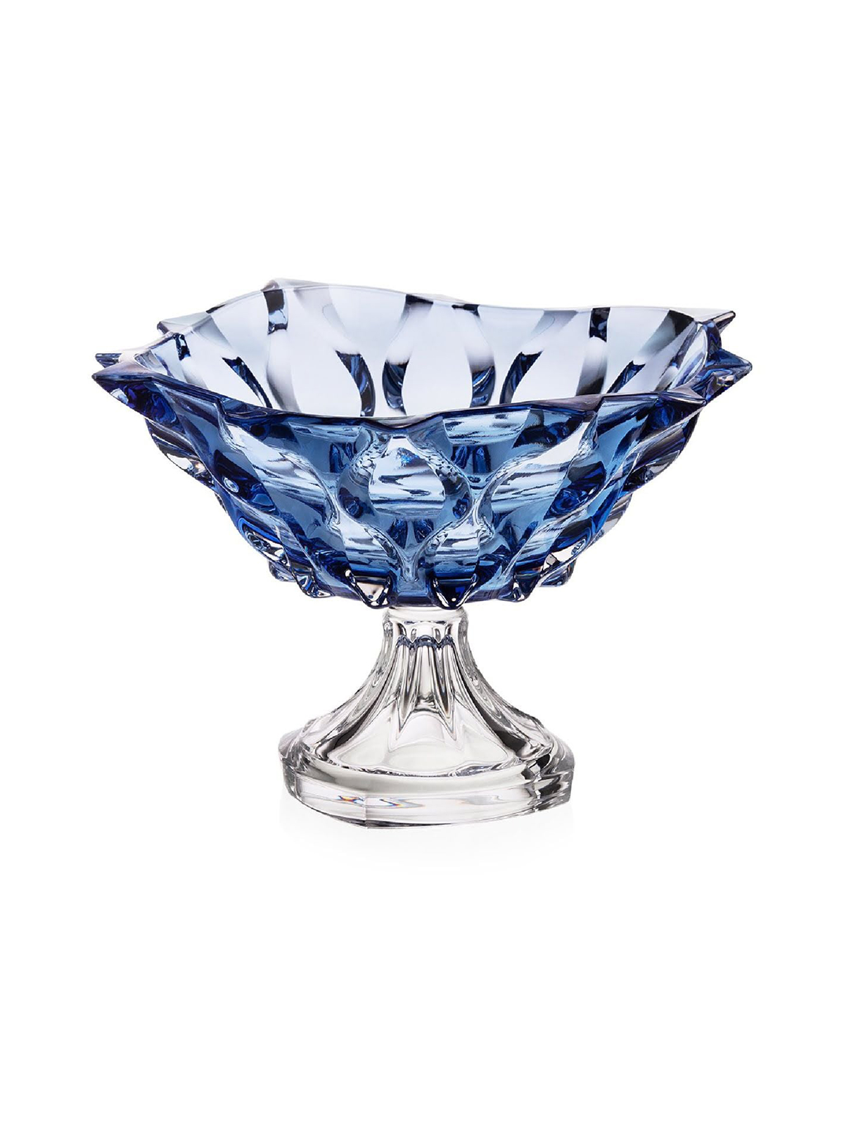 Khay pha lê có chân Samba màu xanh Bohemia 305mm - 584706