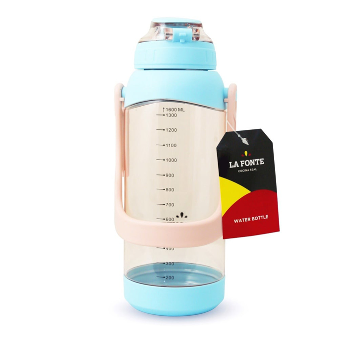 Bình Nước Thể Thao Có Tay Xách La Fonte Màu Hồng 1600ml - 011600 - Chính hãng Moriitalia, chịu nhiệt cao, nắp một chạm