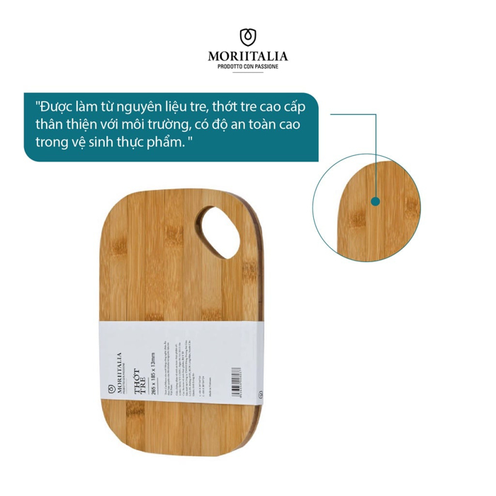 Thớt tre Moriitalia kháng khuẩn bền đẹp chịu nhiệt tốt THOT00008037