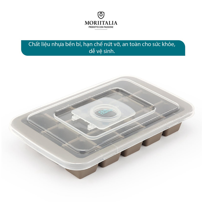 Vỉ làm đá La Fonte có nắp đổ nước tiện lợi Moriitalia 006583