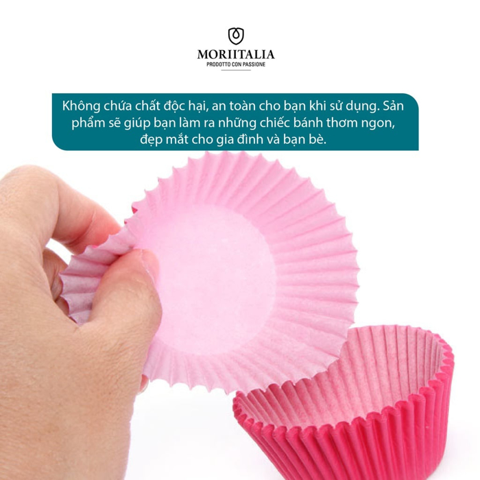 Giấy nướng bánh cupcake La Fonte set 100 khuôn Moriitalia YY20410