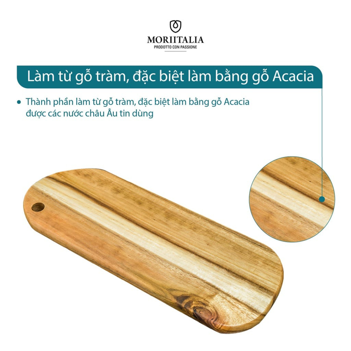 Thớt gỗ tràm Moriitalia cao cấp đa dụng an toàn cho sức khoẻ THOT00008389