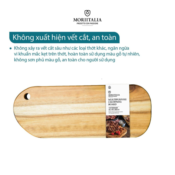 Thớt gỗ tràm Moriitalia cao cấp đa dụng an toàn cho sức khoẻ THOT00008389