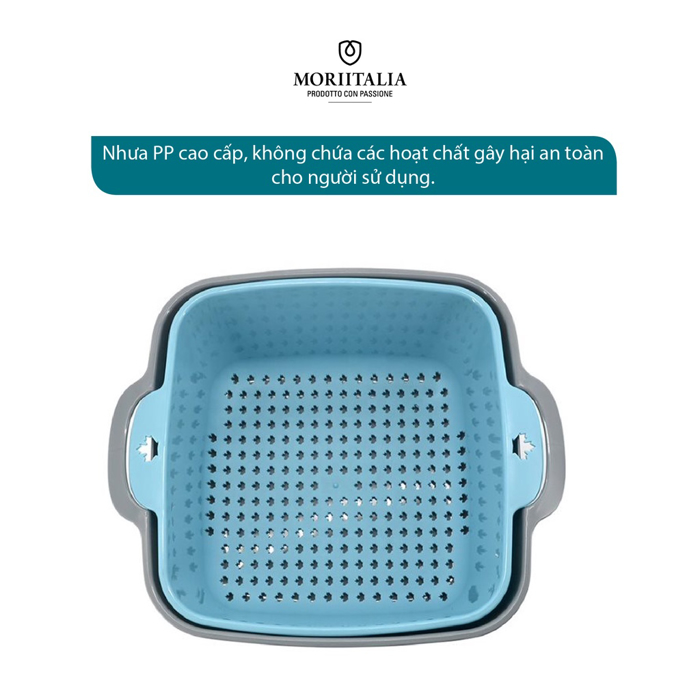 Rổ nhựa 2 lớp La Fonte bền chắc tiện lợi Moriitalia 006781