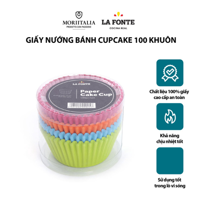 Giấy nướng bánh cupcake La Fonte set 100 khuôn Moriitalia YY20410