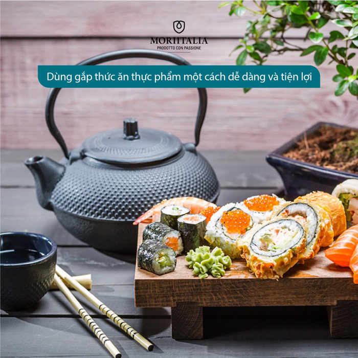 Vỉ 5 đôi đũa gỗ Kokusai Nhật Bản an toàn, chất liệu gỗ tự nhiên Moriitalia NDCK-20