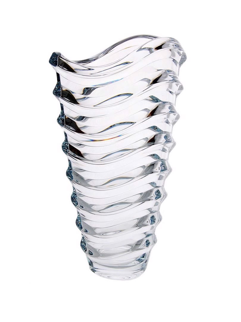 Bình hoa pha lê wave Bohemia Crystal