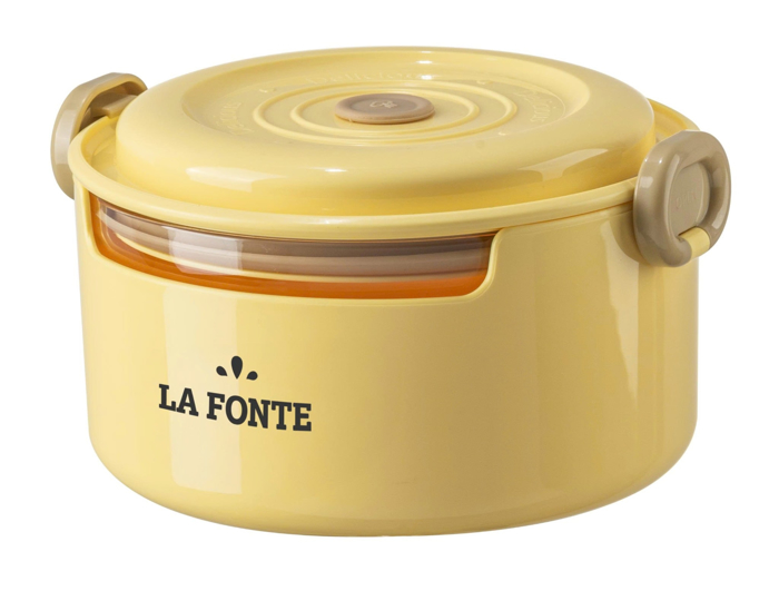 Hộp cơm thủy tinh La Fonte hình tròn  (800 ml - 014540-YEL)