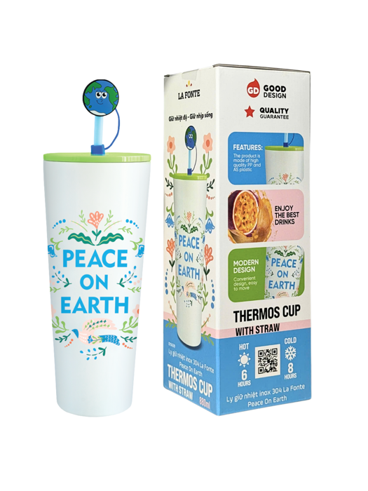 Ly Giữ Nhiệt Inox 304 La Fonte Peace On Earth-880ML-015639