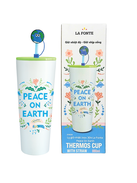 Ly Giữ Nhiệt Inox 304 La Fonte Peace On Earth-880ML-015639