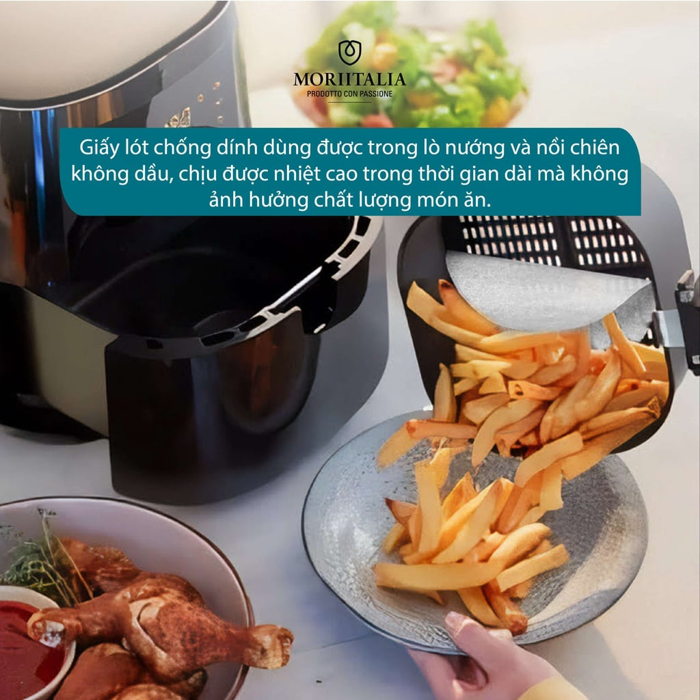 Giấy lót chống dính hấp chiên Kokusai không lỗ 20cm Moriitalia GCDD00002295