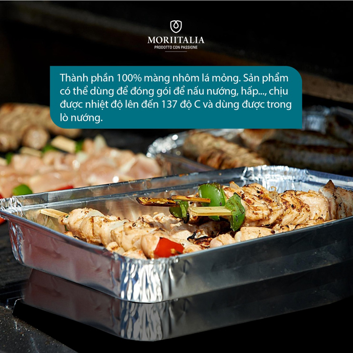 Khay nhôm Annapurna tiện dụng có nắp đậy Moriitalia 0003056