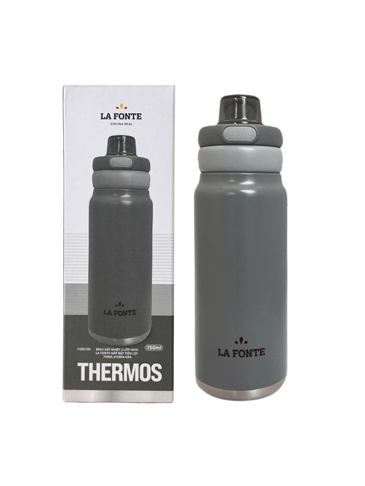Bình Giữ nhiệt 2 Lớp Inox La Fonte Nắp Bật Tiện Lợi 750ml-010894-GRA