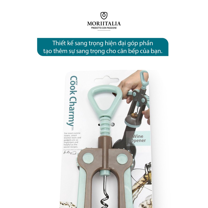 Dụng cụ khui rượu La Fonte thép không gỉ, cao cấp, siêu bền, đa năng Moriitlia 006569