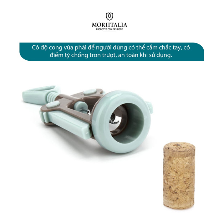 Dụng cụ khui rượu La Fonte thép không gỉ, cao cấp, siêu bền, đa năng Moriitlia 006569
