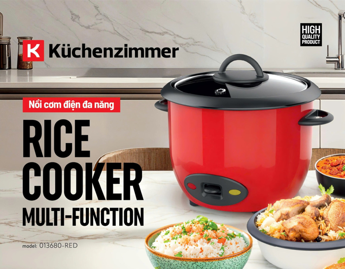 Nồi Cơm Điện Đa Năng Kuchenzimmer 600 ML - 013680-RED