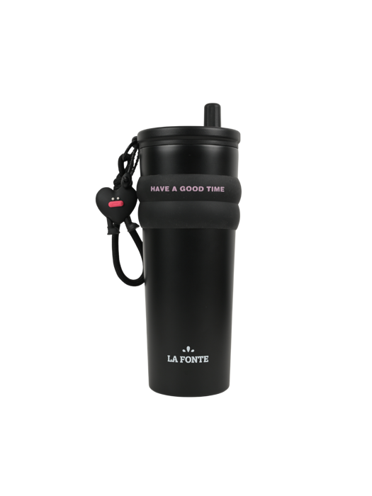 Ly giữ nhiệt 2 Lớp Inox La Fonte Kèm Charm Trái Tim 710ml-010887-BLA