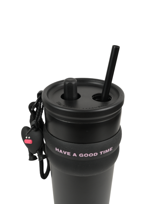 Ly giữ nhiệt 2 Lớp Inox La Fonte Kèm Charm Trái Tim 710ml-010887-BLA