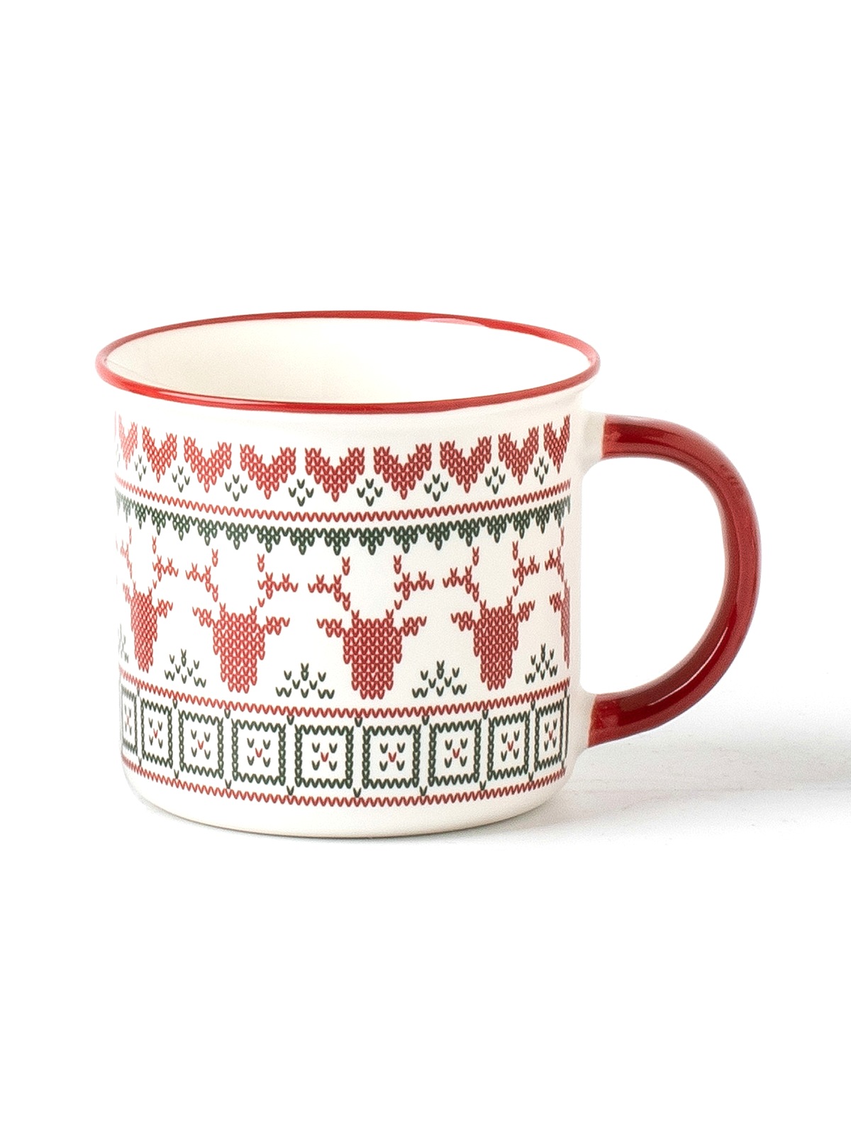 Cốc sứ La Fonte họa tiết giáng sinh - 011884-RED