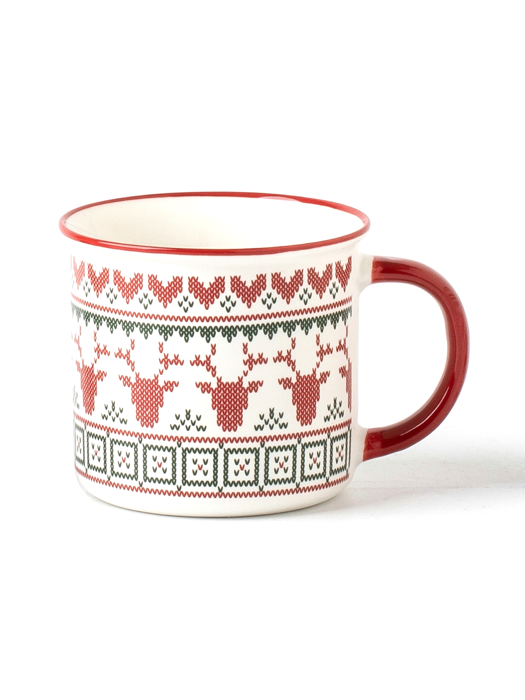 Cốc sứ La Fonte họa tiết giáng sinh - 011884-RED