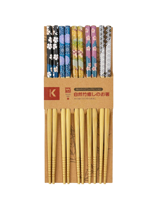 Đũa tre Nhật Bản vỉ 5 đôi Kokusai 23.5cm NDCK-04A