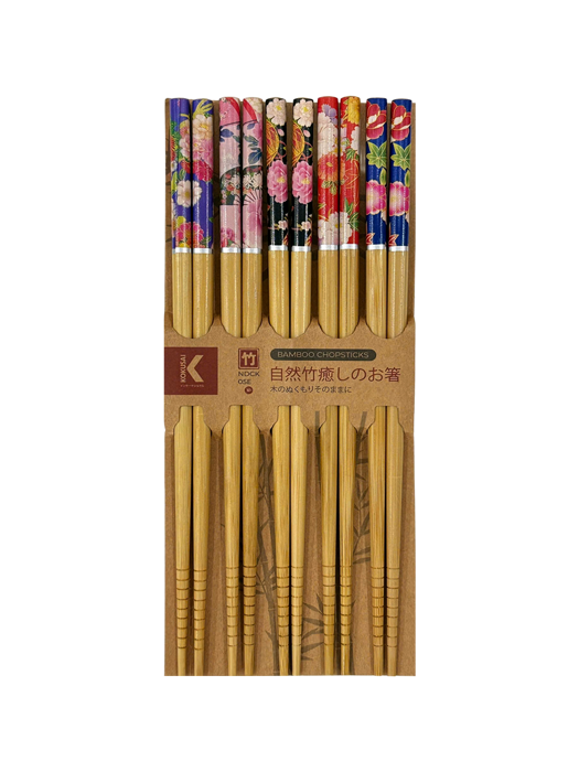 Đũa tre Nhật Bản vỉ 5 đôi Kokusai 22.5cm NDCK-05E