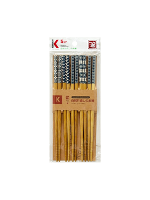 Đũa Tre Nhật Bản Vỉ 5 Đôi Kokusai 22.5cmx7.5mm NDCK-06B