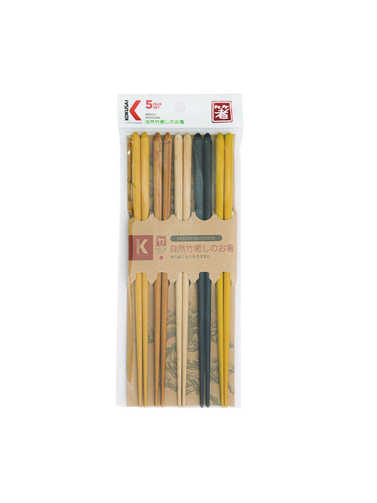 Đũa gỗ Nhật Bản vỉ 5 đôi KOKUSAI NDCK-23C