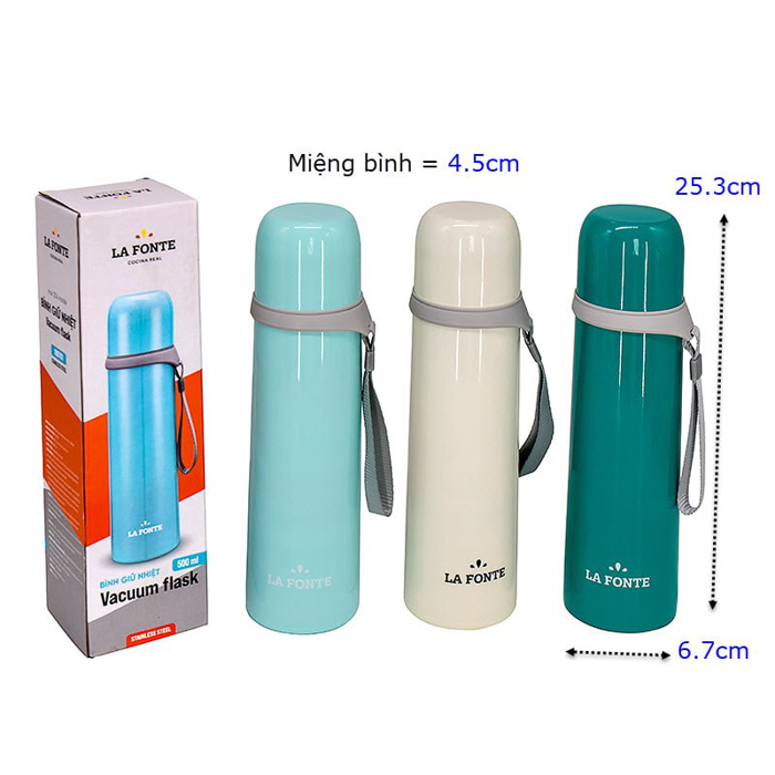Bình giữ nhiệt La Fonte 500ml cao cấp Moriitalia 180695