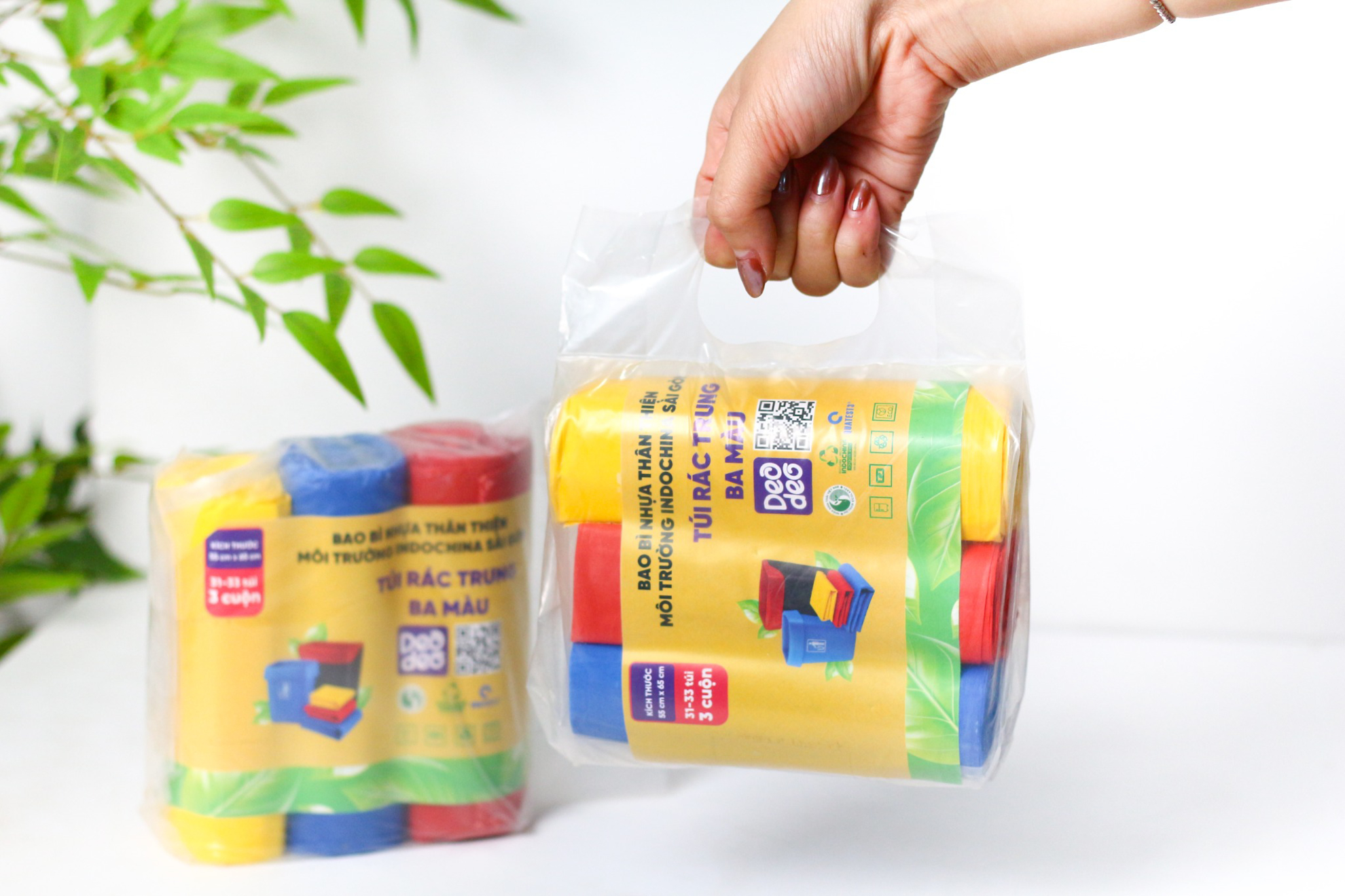 Túi Rác Trung Ba Màu 55cm x 65cm DEODEO-015943 | Moriitalia