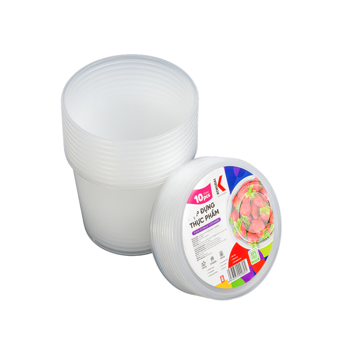 Hộp nhựa đựng thực phẩm Kokusai 25OZ Lốc 10 cái - HDK009805