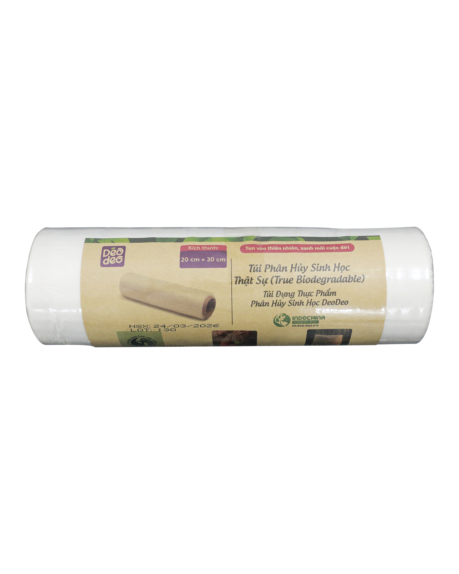 Túi phân hủy sinh học thật sự (Túi đựng thực phẩm Deodeo 20 cm x 30 cm-500 g)-TDTP00001090
