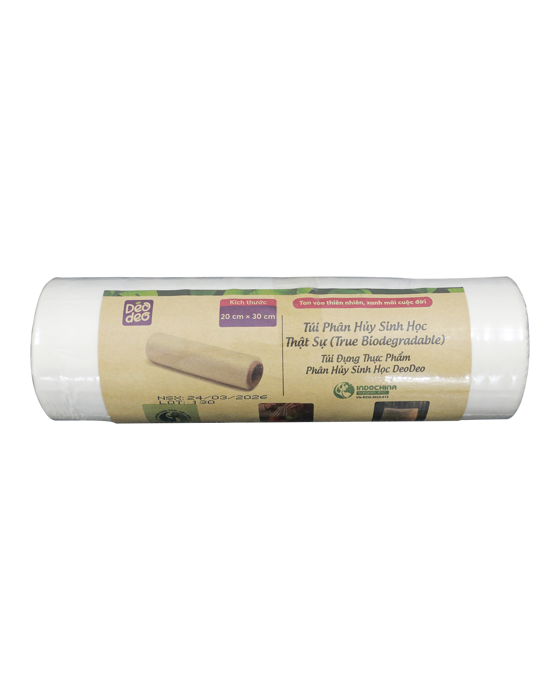 Túi phân hủy sinh học thật sự (Túi đựng thực phẩm Deodeo 20 cm x 30 cm-500 g)-TDTP00001090
