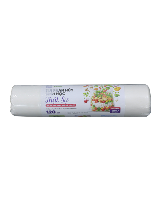 Túi phân hủy sinh học thật sự (Túi đựng thực phẩm Deodeo 25 cm x 35 cm - 500g)-TDTP00001106